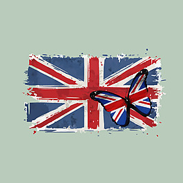 印花矢量圖 生活元素 旗幟 米字旗 免費(fèi)素材