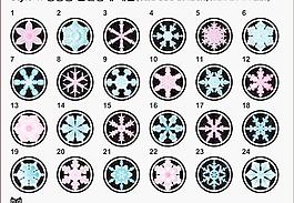 圣誕素材之雪花矢量圖02