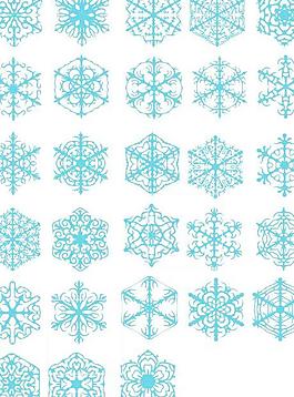 圣誕素材之雪花矢量圖01