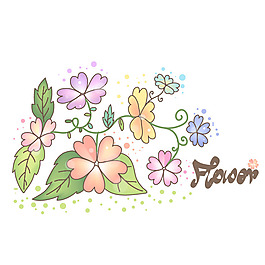 印花矢量圖 植物 花朵 文字 免費素材