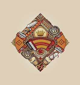 位圖 音樂元素 琴鍵 幾何 方形 免費素材