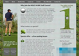 綠色草地高爾夫運動html5模板