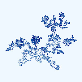 印花矢量圖 青花瓷 中國風(fēng) 女裝 免費(fèi)素材