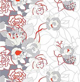 韓國精美花草圖案矢量圖085