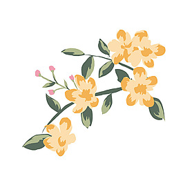 印花矢量圖 植物 花朵 水彩 免費素材
