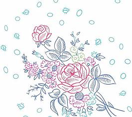 韩国精美花草图案矢量图069