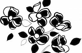 韓國(guó)精美花草圖案矢量圖062