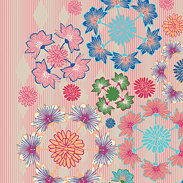 印花矢量圖 植物 花朵 抽象 民俗風(fēng) 免費(fèi)素材