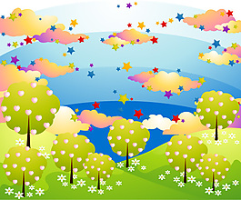 果園風(fēng)景插畫