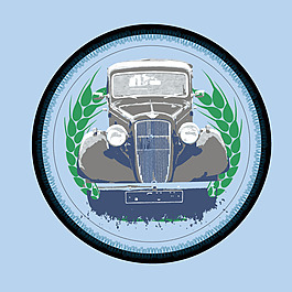 印花矢量圖 徽章標(biāo)記 生活元素 汽車 幾何 免費(fèi)素材