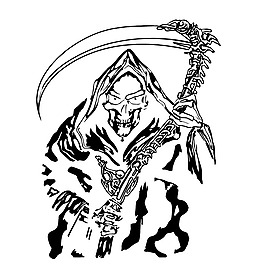 印花矢量圖 人物 骷髏 恐怖 男裝 免費(fèi)素材