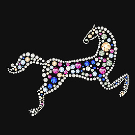 印花矢量圖 動物 馬 節(jié)日元素 馬年 免費素材