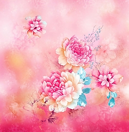位圖 植物圖案 寫意花卉 花朵 牡丹 免費素材