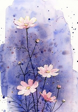 位圖 寫意花卉 植物 花朵 免費素材