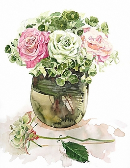 位圖 寫意花卉 植物 花朵 免費素材