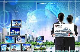 中國銀行商務(wù)科幻廣告圖片