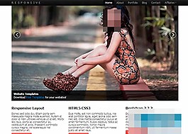大圖黑色的服裝企業(yè)響應(yīng)式模板