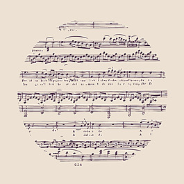 印花矢量圖 幾何 圓形 音樂元素 音符 免費(fèi)素材