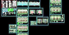 大型帶閣樓全套四層聯(lián)排別墅建筑設(shè)計施工圖&nbsp;47x9