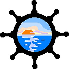 镜子里的海上落日