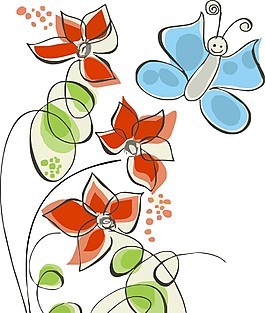 彩色花朵