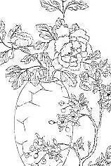 中秋之花開富貴線描03