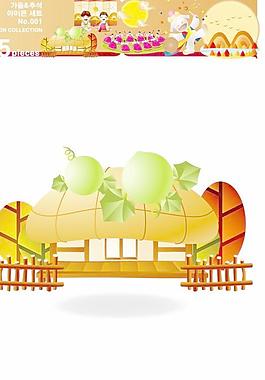 韓國中秋節(jié)圖標(biāo)矢量圖系列三07