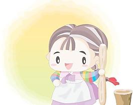 韓國中秋節(jié)圖標矢量圖系列二05