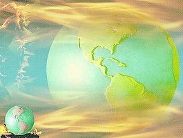 星球光暈PPT模板