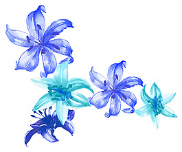 位圖 植物圖案 寫意花卉 花朵 百合 免費(fèi)素材