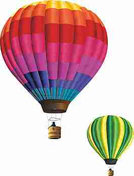 彩色熱氣球