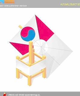 韓國中秋節(jié)圖標矢量圖07