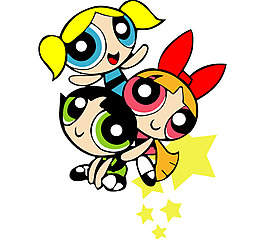 Chicas_Super_Poderosas logo設計欣賞 Chicas_Super_Poderosas卡通形象LOGO下載標志設計欣賞