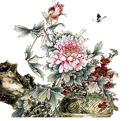 位圖 植物圖案 寫意花卉 花朵 牡丹 免費素材