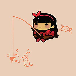 印花矢量圖 卡通 卡通人物 女孩 爸爸去哪兒專題 免費素材