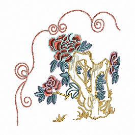 繡花 植物 花朵 花邊 免費素材