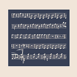 印花矢量圖 幾何 方形 音樂(lè)元素 音符 免費(fèi)素材