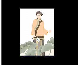 古典旗袍美女Wmf矢量图06