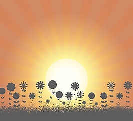 夏季背景矢量插畫