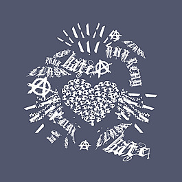 印花矢量圖 幾何 心形 手繪 涂鴉 免費(fèi)素材