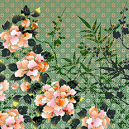 印花矢量圖 植物 花朵 樹 花紋 免費(fèi)素材