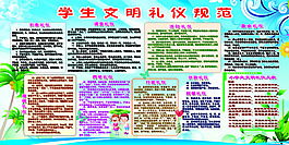 学生文明礼仪展板