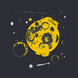 印花矢量图 卡通 卡通静物 星球 男童 免费素材