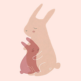印花矢量圖 可愛卡通 卡通動物 兔子 嬰童裝 免費素材