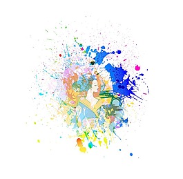 垃圾背景與藝妓矢量插畫(huà)