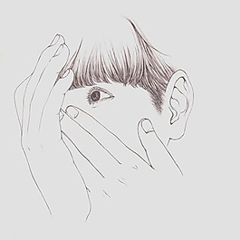 位圖 藝術(shù)效果 手繪 人物 女孩 免費素材