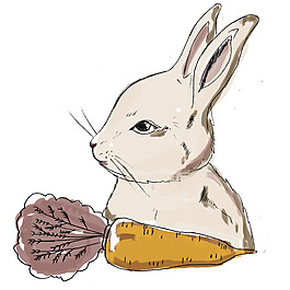 位圖 藝術(shù)效果 手繪 動物 兔子 免費(fèi)素材