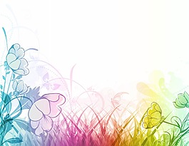 摘要花卉背景矢量