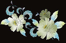 位圖 植物圖案 寫意花卉 花朵 梔子花 免費素材