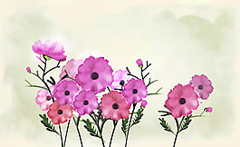 位圖 植物圖案 寫意花卉 花朵 免費素材